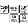 Virdulys Toya Sa Poland LUND ELEKTRINIS STIKLINIS VIRDULIS LED 1.8L