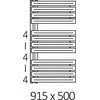 Terma Šildytuvas Raudonas LIPTONN 915/500 \ RAL 9016, podł. GD Galingumas 643W