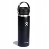 Hydro Flask 20 uncijų plataus burnos lanksčiojo dangtelio (591 ml) termo butelis – juodas