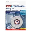 Beiersdorf TESA Powerbond, Tvirtinimo juosta, Balta, 1,5 m, Vidaus ir lauko sąlygoms, Akrilas, Keramika, Stiklas, Metalas, Gipsas, Plastikas, Akmuo, Mediena