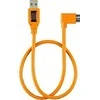 USB kabelis - Tether Tools Pro USB 3.0 Micro-B dešinysis kampas 50cm oranžinis