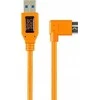 USB kabelis - Tether Tools Pro USB 3.0 Micro-B dešinysis kampas 50cm oranžinis