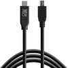 Kabelis USB Tether Tools USB-C - miniUSB 4.6 m Juodas (CUC2415-BLK)