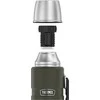 THERMOS 1,2l thermos flask with cup holder - army žalias