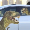 Thumbs Up Naklejka na okno "T-Rex"