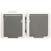 Timex Elektro Timex JANTAR Dvivietis lizdas su IP44 su pilku atvartu (GNt- 6J)