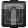 Timex Elektro WNT-6/7J CZA LOFT Przycisk zwierny światło/dzwonek n/t IP44 juoda /juoda ogumowany klawisz/ WNT-6/7J CZA