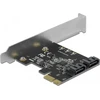 Delock 2 prievadų SATA PCI Express x1 plokštė – žemo profilio formatas
