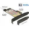 Delock PCIe x4 > 1 x M.2 Key B 1 x M.2 Key M žemo profilio formos faktorius
