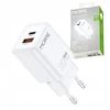 Tiross MORRE Įkroviklis USB/USB-C 30W BALTA