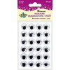 Craft With Fun Lipnios akys su blakstienomis 15mm apvalios 24vnt - Titanum