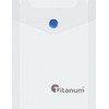 Titanum **Aplankas-vokas Titanium, A6, 115x155, vertiklaus, su spaustuku, skaidrus