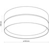 Lubinis šviestuvas TK Lighting Tk Lighting Eco* 5775 plafoninis lubinis šviestuvas 3x15W E27 baltas/pilkas