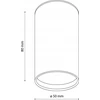 Lubinis šviestuvas Tk_Lighting Šviestuvas lubų TK Lighting Top 5764, GU10, juodas