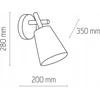 TK Lighting Vaio 573 1x15W E27 juodas/medinis sieninis šviestuvas (573)