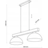 TKKRYWULT pakabinamas šviestuvas Tk Lighting Oslo 4711 pakabinamas šviestuvas 2x15W E27 juoda/medinė