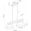 TKKRYWULT pakabinamas šviestuvas Tk Lighting Oslo 4713 pakabinamas šviestuvas 2x15W E27 balta/medinė