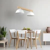 TKKRYWULT pakabinamas šviestuvas Tk Lighting Oslo 4713 pakabinamas šviestuvas 2x15W E27 balta/medinė