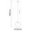 TKKRYWULT pakabinamas šviestuvas Tk Lighting Martin 4910 rutulinis pakabinamas šviestuvas stiklo gaubtas 1x6W G9 juoda/balta