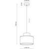 TKKRYWULT TK Lighting Duo 1856 pakabinamas šviestuvas, 1x15W E27, džiuto/balta spalva