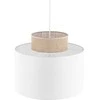 TKKRYWULT TK Lighting Duo 1856 pakabinamas šviestuvas, 1x15W E27, džiuto/balta spalva