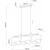 TKKRYWULT TK Lighting Grant 4824 pakabinamas šviestuvas 3x15W E27 juoda/auksinė