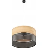 TKKRYWULT TK Lighting Nicol 4798 pakabinamas šviestuvas 3x15W E27 juodas/ąžuolas