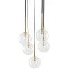 Pakabinamas šviestuvas Lampa wisząca TKKRYWULT TK Lighting Nilos 5943 lampa wisząca zwis 5x6W G9 juoda/auksinė