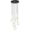Pakabinamas šviestuvas Lampa wisząca TKKRYWULT TK Lighting Nilos 5943 lampa wisząca zwis 5x6W G9 juoda/auksinė