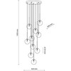 Pakabinamas šviestuvas Lampa wisząca TKKRYWULT TK Lighting Nilos 5944 lampa wisząca zwis 10x6W G9 transparentna/auksinė