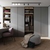 Lubinis šviestuvas Lampa sufitowa listwa TK-Lighting Vox VI 3xGU10 3xG9 Juodai Balta 159 cm