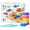 Hey Clay MEGA RINKINYS iš plastikinio molio Vandenyno gyvūnai + priedai Tm Toys