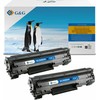 G&G suderinamas toneris su HP CB435A, CB436A, CE285A, CE278A, Canon CRG128, NT-PH435CUU, HP 35A, juodas, 2000 psl.