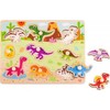 Tooky Toys Paėmę žaislinę medinę montessori dėlionės dėlionės dinozaurai