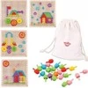 Tooky Toys Žaislų žaislas „Mosaika Montessori“ dėlionė su „Pinski“ kištuku 88 EL.