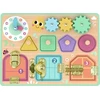 Tooky Toys Tooky Toy Edukacinė lenta Žaislai su spynomis, paviršiaus pavaromis ir laikrodžiu