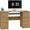 Top E Shop Rašomasis stalas Topeshop Kuba Rudas 130 cm x 51 cm