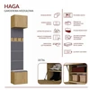 Top E Shop HAGA 1SZ Artisan Oak Coat Rack