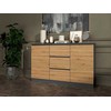 Top E Shop Baldų Komoda - 2D3S 120x30x75 Cm, Antracito/Artisano Spalvos