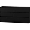 Top E Shop Baldų Komoda - Topeshop M6 140 Juoda 2x3, Balta