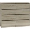 Top E Shop Komoda - Topeshop M8 Sonoma 3 Stalčių, Balta