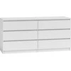 Top E Shop Baldų Komoda - Topeshop M6 140 Biel 2x3, Balta