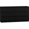 Top E Shop Baldų Komoda - Topeshop M6 140 Juoda 2x3, Balta