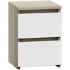 Top E Shop Naktinis Staliukas - Topeshop M2 Sonoma, 2 Stalčiai, Ąžuolas, Balta