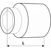 Šešiakampė galvutė Topex 1/2", 30mm