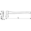 Siekiera Kirvis Topex 05A148, 2kg, 800 mm