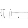 Plaktukas Topex 02A401, 257 mm, 100 g