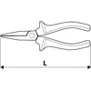 Szczypce Tikslios ilganosės replės, lenktos, 125 mm