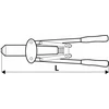 Kniediklis TOPEX, ilga rankena, aliuminio kniedėms 2.4, 3.2, 4.0, 4.8 mm