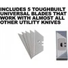 „ToughBuilt“ grandiklis ir peilis 2 viename + 5 atsarginiai ašmenys